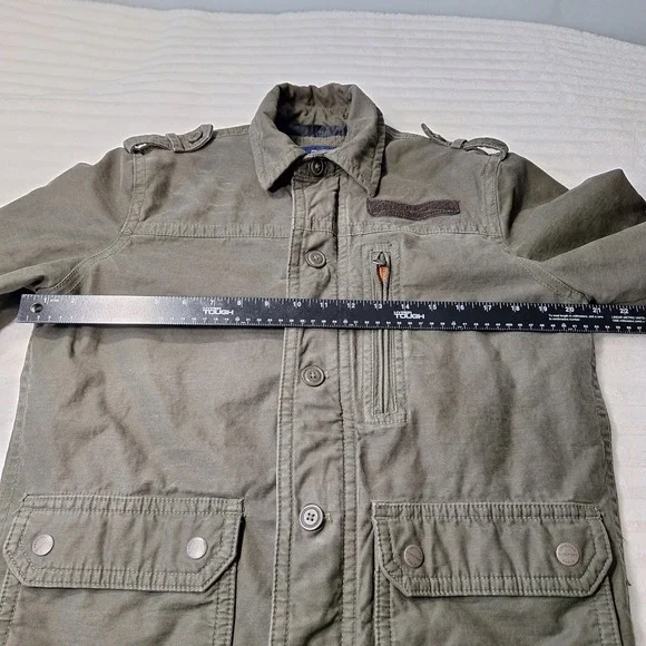 American Eagle Canvas Military Chore Jacket Mens S Green Quilted Lined Tactical - Picture 3 of 10